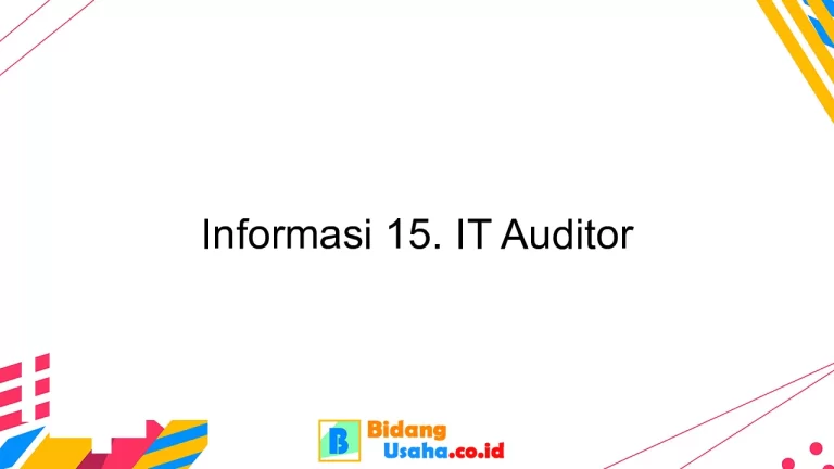 Informasi 15. IT Auditor