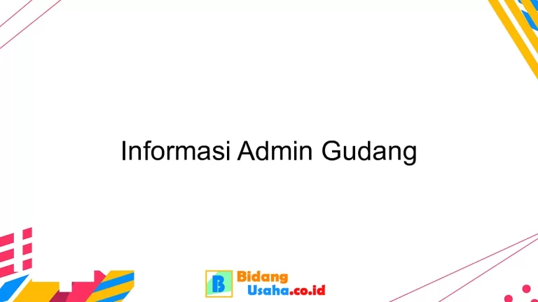 Informasi Admin Gudang