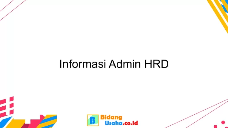 Informasi Admin HRD