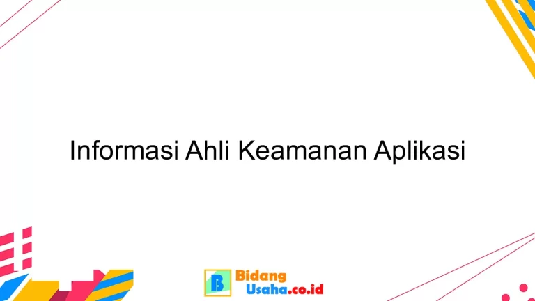 Informasi Ahli Keamanan Aplikasi