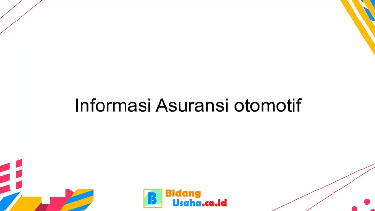 Informasi Asuransi otomotif