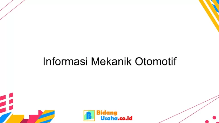 Informasi Mekanik Otomotif