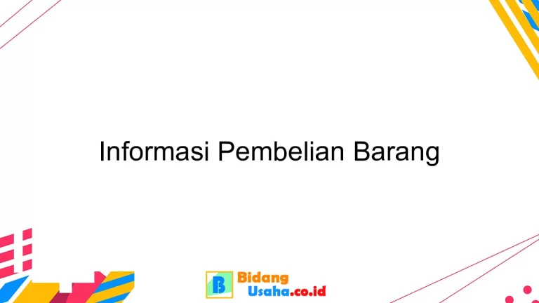 Informasi Pembelian Barang