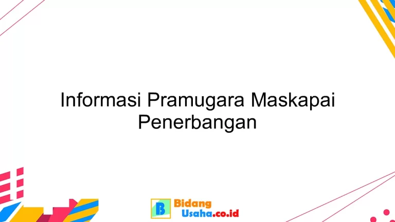 Informasi Pramugara Maskapai Penerbangan