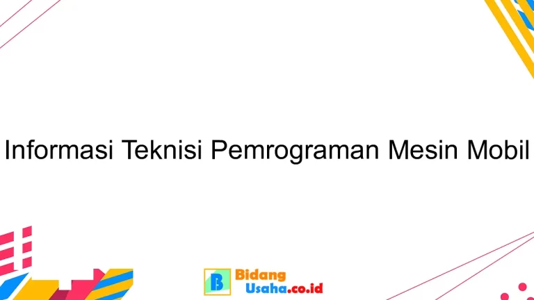 Informasi Teknisi Pemrograman Mesin Mobil