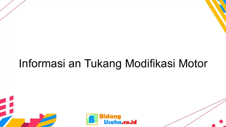 Informasi an Tukang Modifikasi Motor