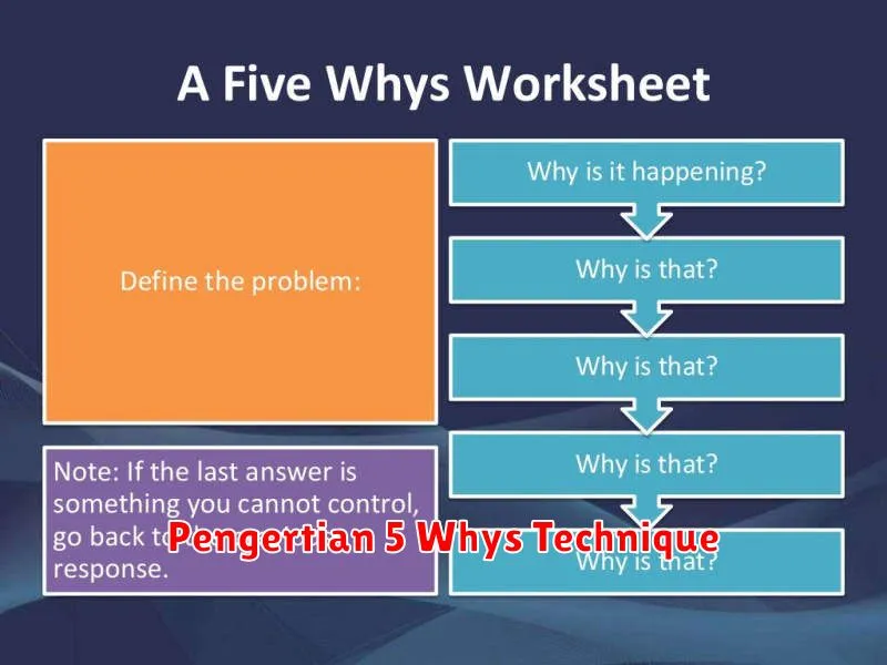 Pengertian 5 Whys Technique