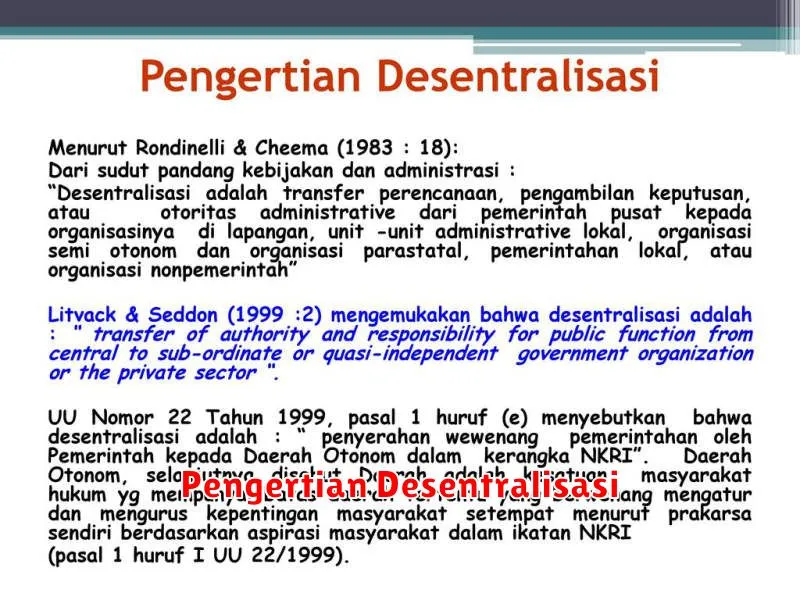 Pengertian Desentralisasi